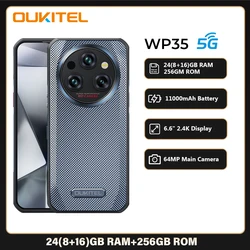 Oukitel-WP35 Rugged Smartphone, Android Mobile Phone, NFC Cell Phone, 5G, 11000mAh, 24GB + 256GB, 64 MP