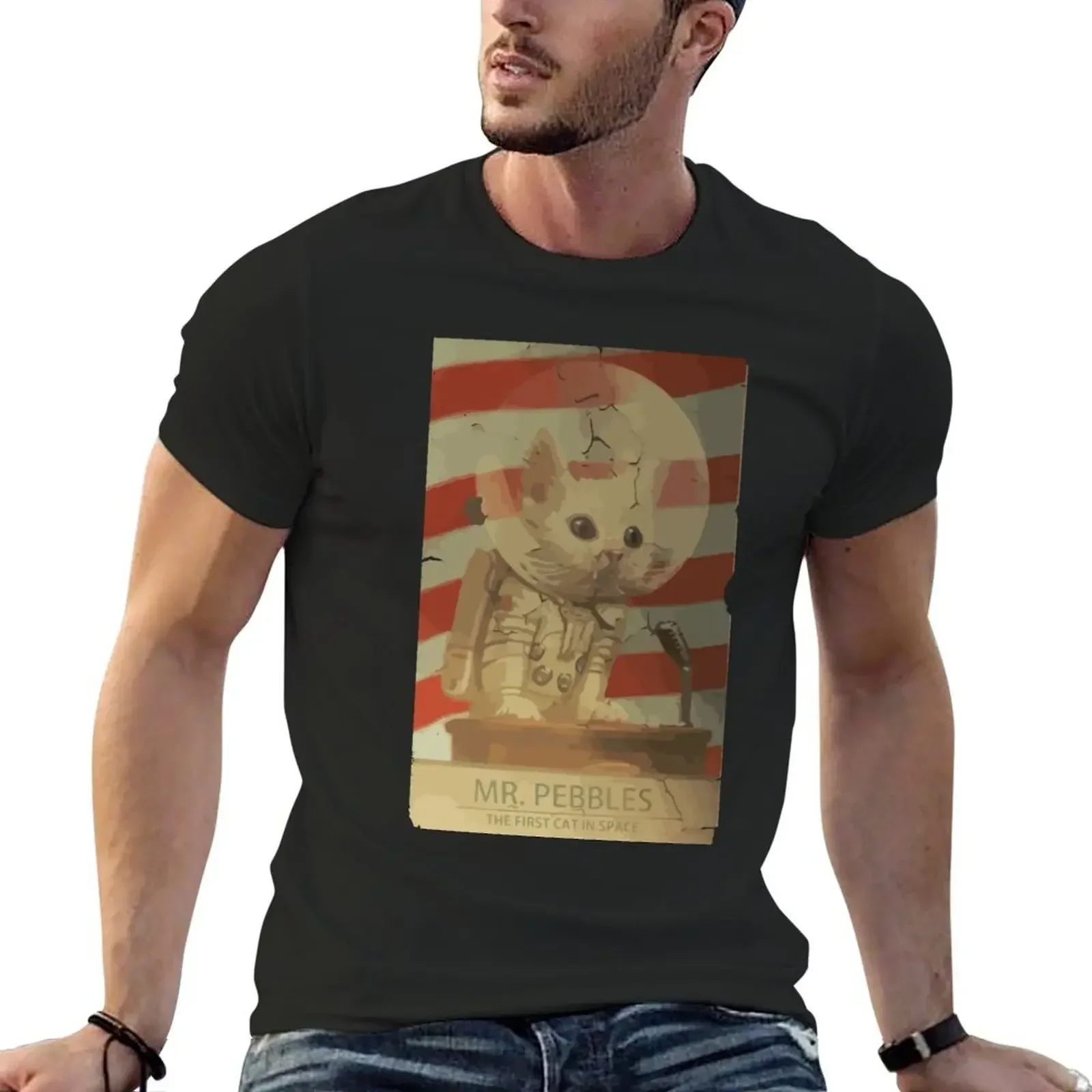 

Mr. Pebbles - The first cat in space T-Shirt customs design your own vintage clothes mens vintage t shirts