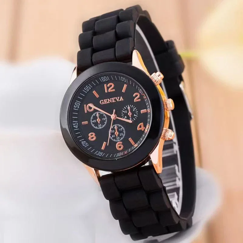 5 pcs Fashion Women Quartz Watch Female Clock Heart Necklace Bracelet Luxury Design Ladies Silicone Wrist Watch Montre Femme