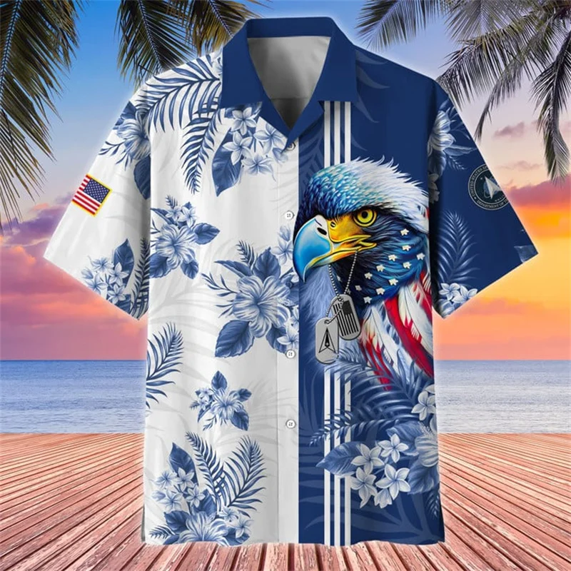 Summer New 3D Print UNITED STATES Soldier Veterans Armys Shirts Kid Fashion Short Shirts For Women Harajuku Y2k Hawaiian Clothes