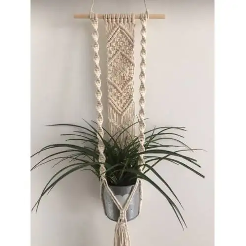 Decorative handmade Macrame Flower bed jardiniere pendant wall decoration 2-average is 60 - 70 cm