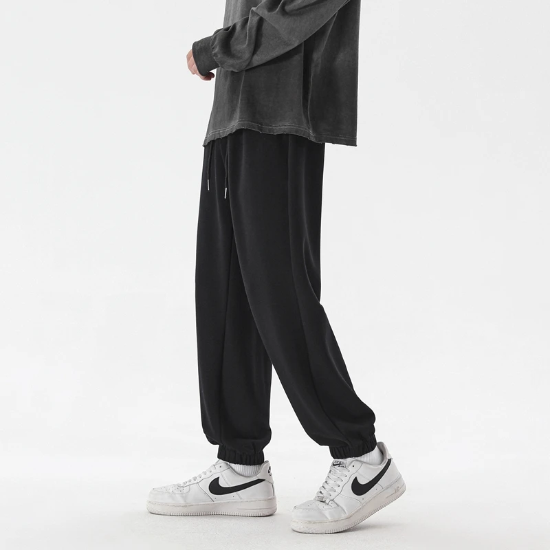 CAAYU Sweatpants Mens Pants Male Korean Man Loose Harajuku Black Casual Pants Streetwear Sport Trousers  Joggers Oversize Sports