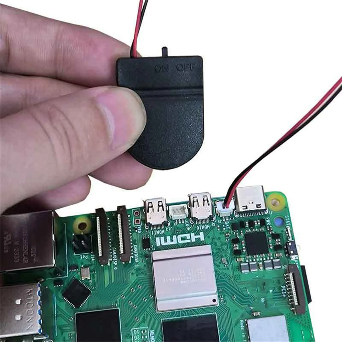 RTC Battery Box with Switch Battery Holder for Raspberry Pi 5 Pi5 Accessories