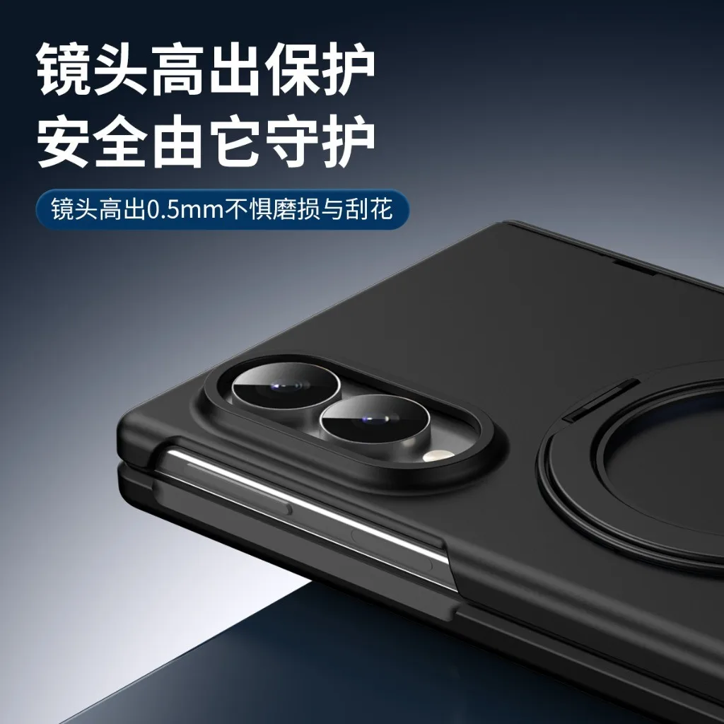 360° Rotating Ring Holder Front Tempered Glass Film For Magsafe Magnetic Phone Case For Samsung Galaxy Z Fold 8 Ultra 7 6 5 4 3 - view 3
