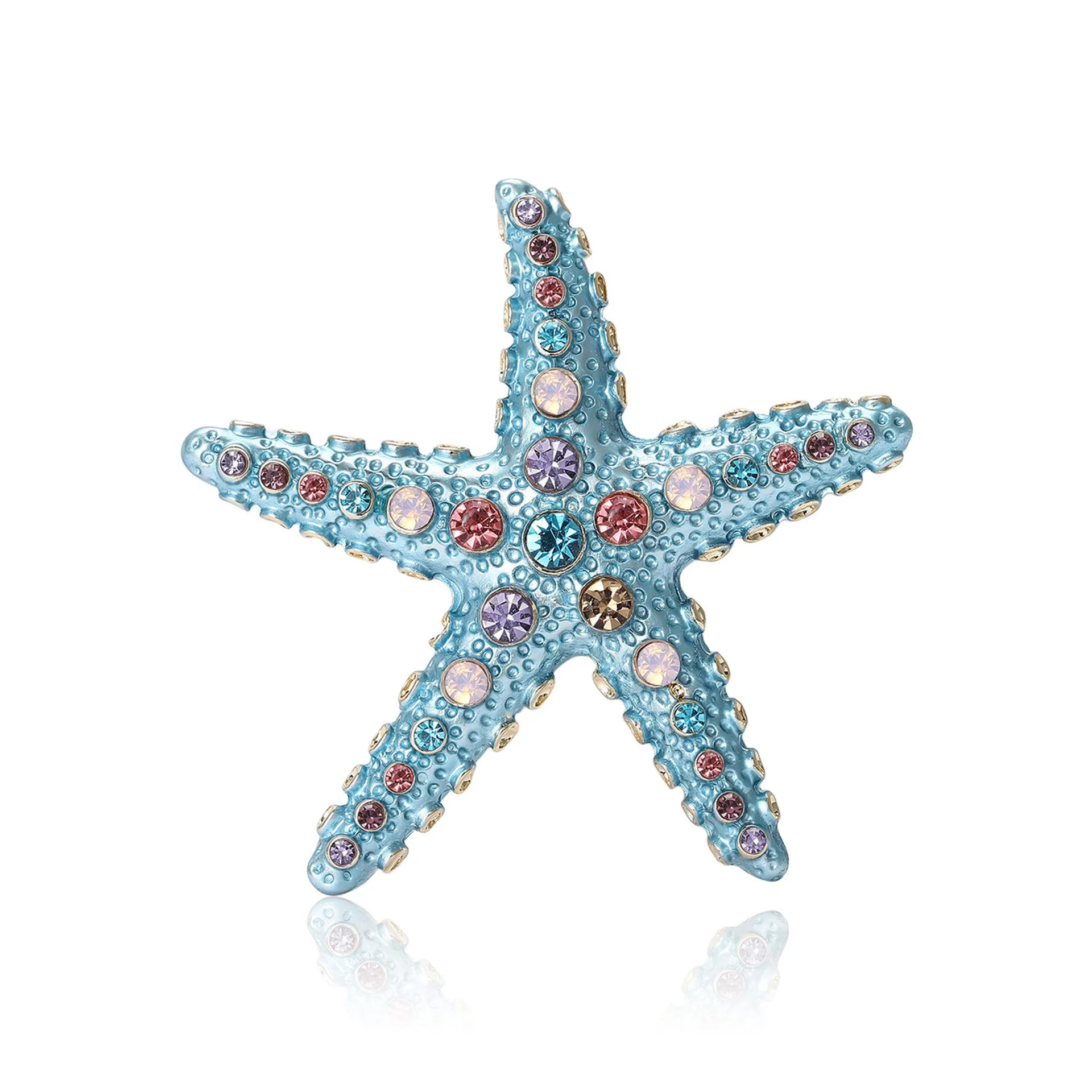 

Classic Rhinestone Starfish Brooches for Women Lovely Animal Pin Casual Party Jewelry Accessories New Gifts Friends