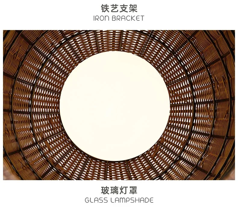 

Vine Woven Waterproof Living Room Courtyard Lamp Outdoor Lawn Lamp Outdoor Landscape Lamp Villa Garden Lamp Japanese Floor Lamp