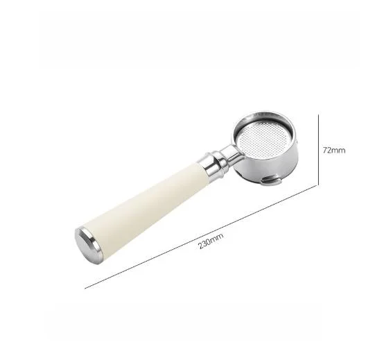 For coffee Portafilter Handle in Stainless Steel for Espresso Machines with Visible Extraction Path and Solid Build