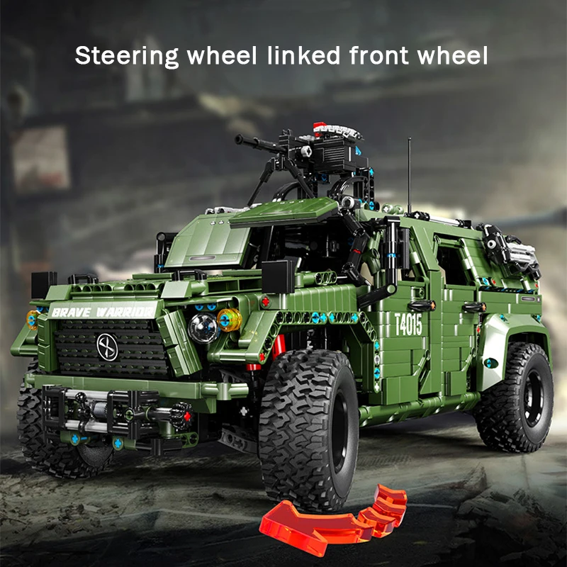 IN STOCK T4015 3175pcs Military Off-road Vehicle Building Blocks MOC Technical Remote Control Truck Bricks Toys for Boys Gift