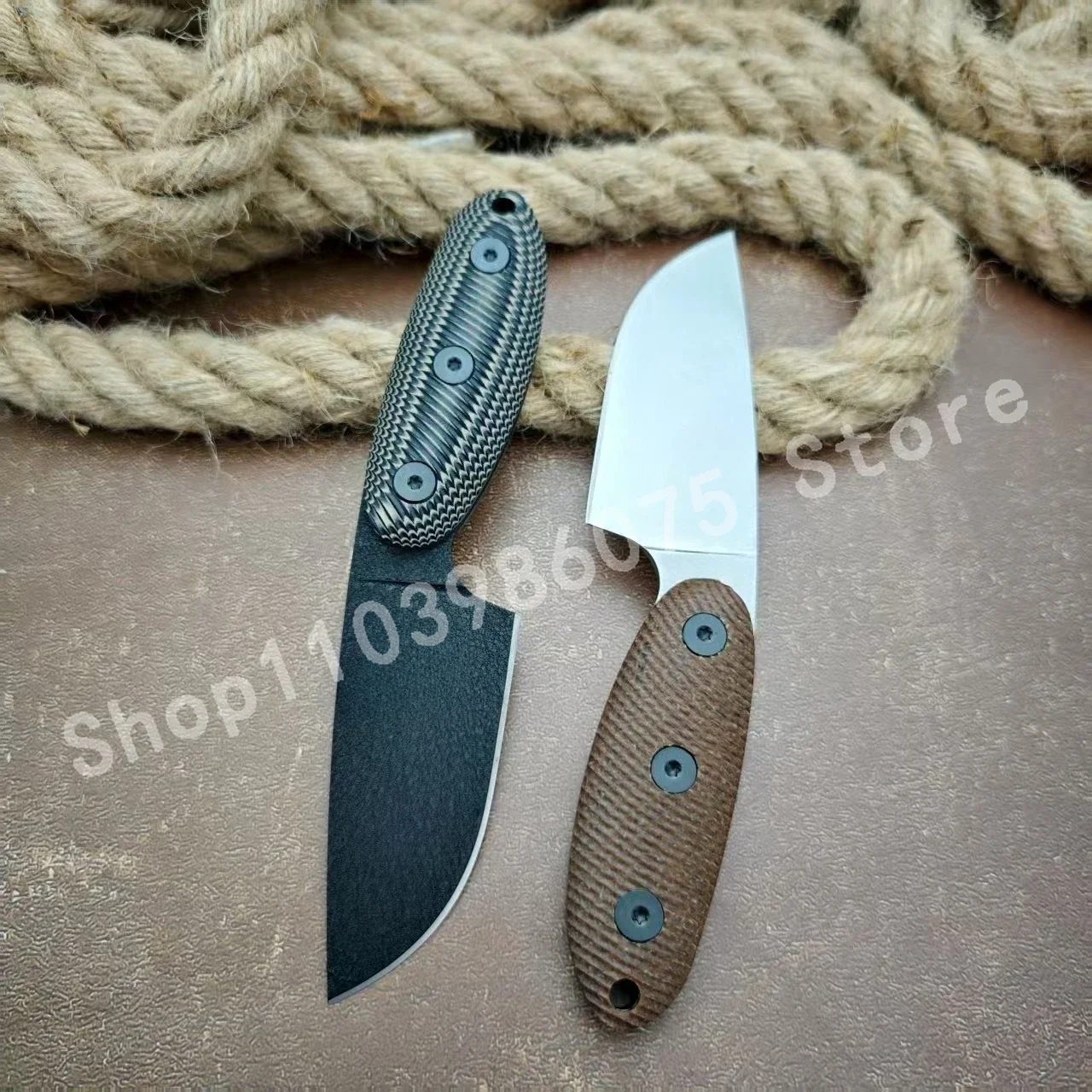 Couteau d'auto-défense extérieur D2 haute dureté ES-S, manche G10, couteau de chasse tactique d'auto-défense de Camping avec plusieurs outils