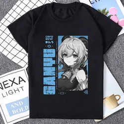 Genshin Impact Ganyu Print Women T-shirt Harajuku Fashion Graphic Short Sleeve Tee Shirt Hot Game Streetwear  Y2k Clothes Tops