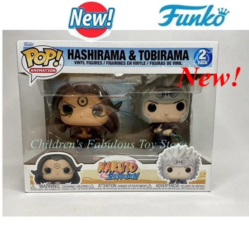 New Funko Pop Animation Narutoe Hashirama & Tobirama 2 Pack Vinyl Figures Brinquedos Collection PVC Action Figure Toys for Gifts