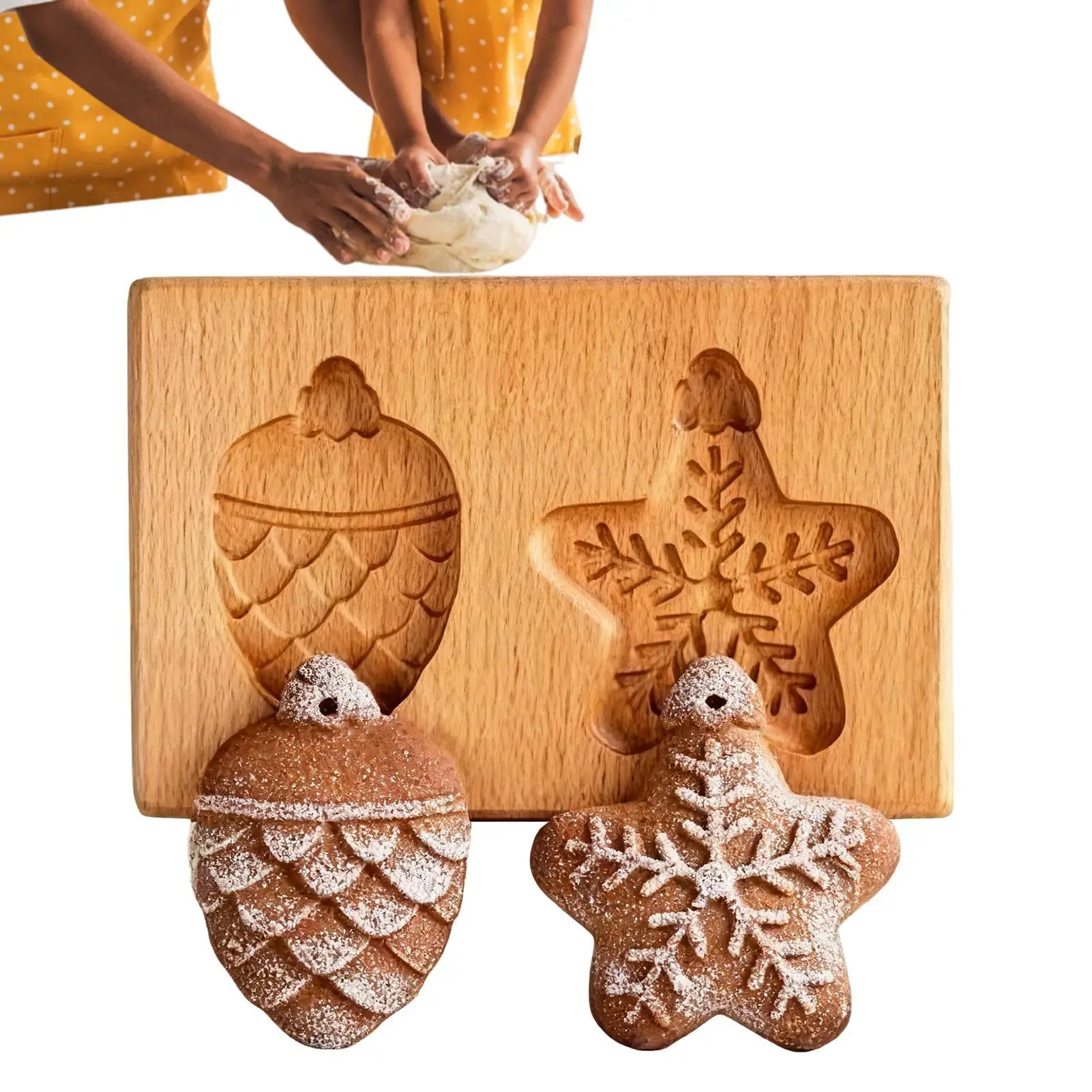 

Cookie Stamps Easy Release Smooth Tool Stamps Decorative Baking Tools for Family Home Party Holiday Indoor Outdoor Baking