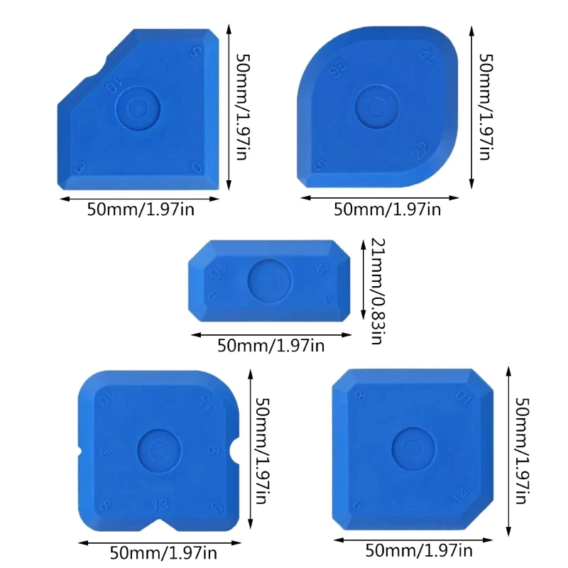 Junta mais suave com caixa 5 pçs ferramentas de calafetagem aplicador selante rodo de silicone juntas raspador para pia da cozinha do banheiro conjunta