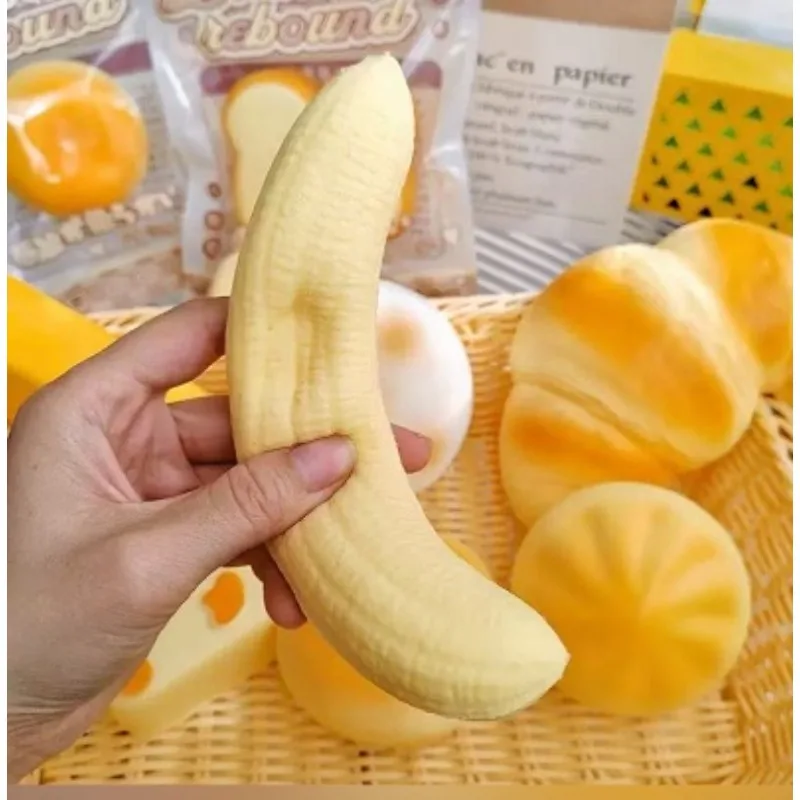 1PC Slow Rising Squeeze, Squishy Sensory Fidget for Stress Relief, Anti-Anxiety Hand Relaxation Gift Banana