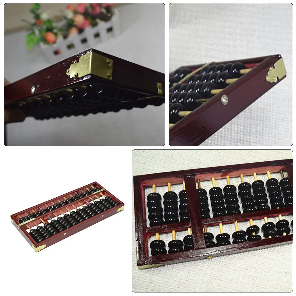 

Wooden Abacus 13 Rod Vintage Arithmetic Abacus for Students Adults Learning Mental Arithmetic Counting Tool Decorative