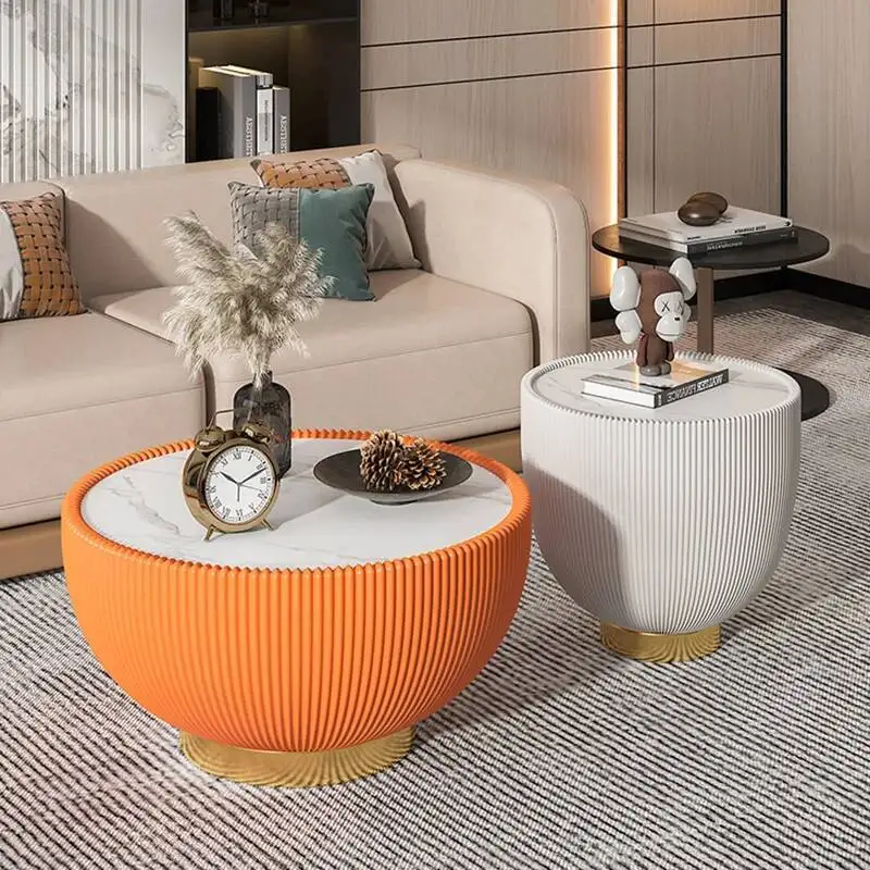 

Tables Floor Modern Auxiliary Nordic Round Coffee Luxury Design Living Room Table Marble Stoliki Kawowe Home Furniture CJ012