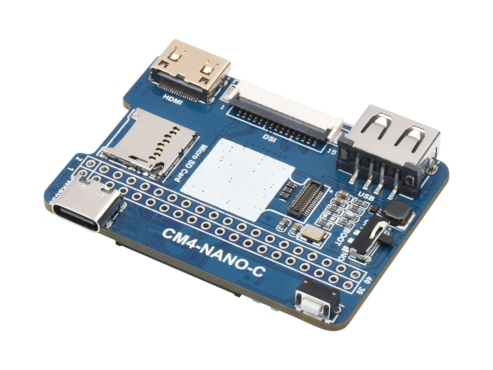 Raspberry Pi Compute Module 4 Nano Base Board (C) Board, Same Size As The CM4, Onboard 8MP Camera USB 2.0 Type A Port