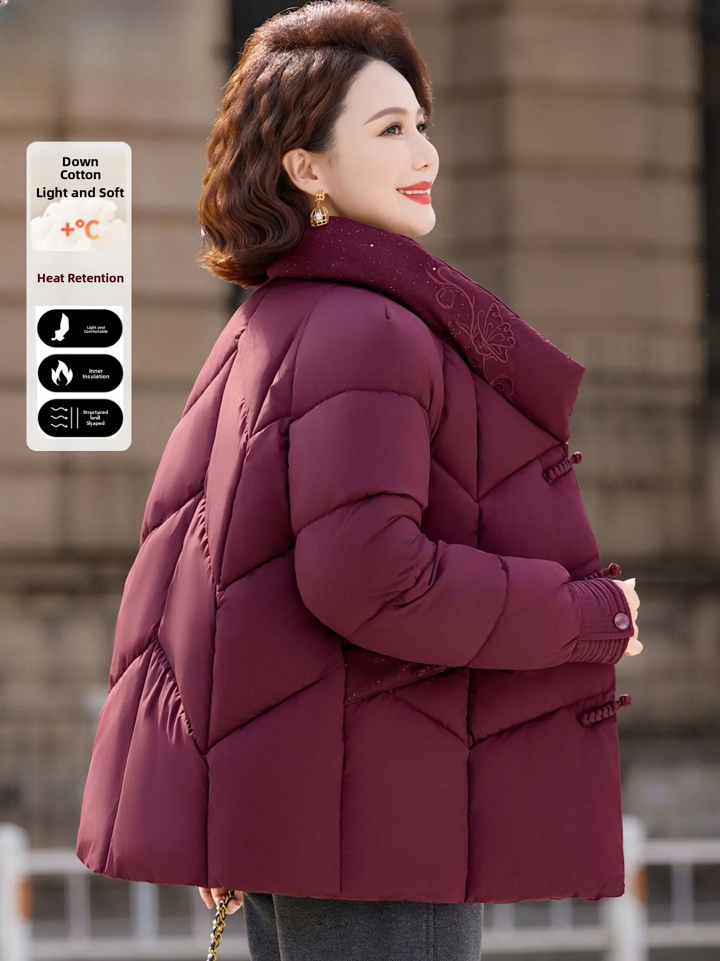 

Теплая хлопковая куртка для женщин: модное зимнее пальто с наполнителем из полиэфирного волокна, большие размеры, свободный крой, для стильных дам