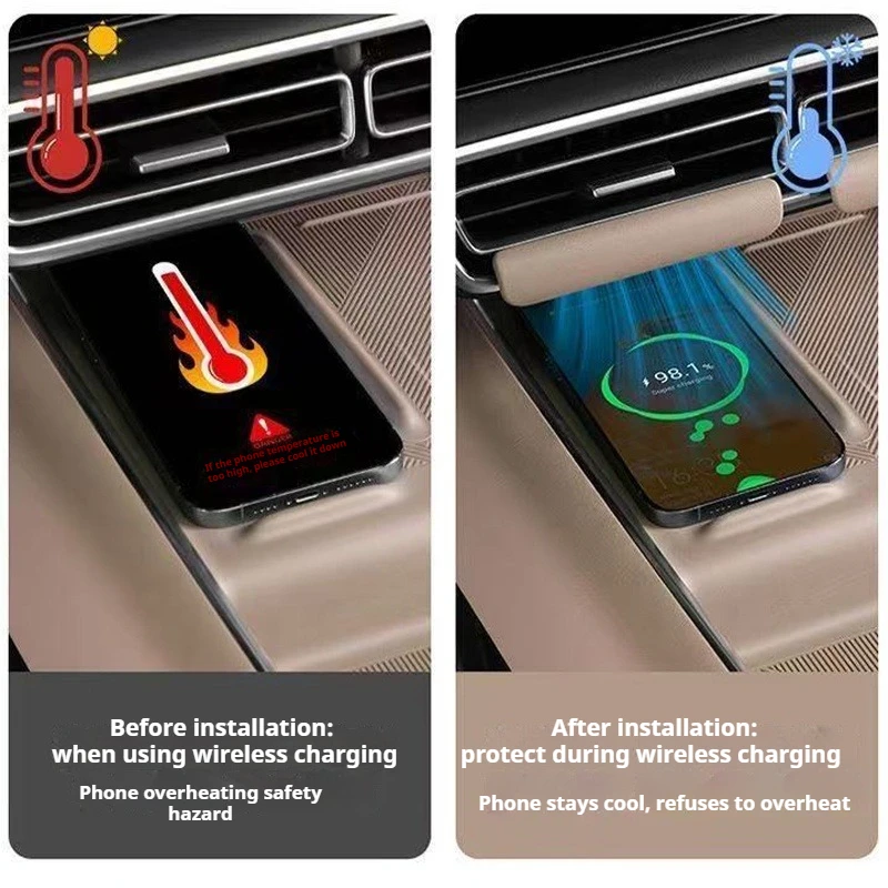 For Li LiXiang Ideal L6 L7 L8 L9 Car Air Conditioning Outlet Diffuser Strip Central Control Wireless Charging Cooling Radiator