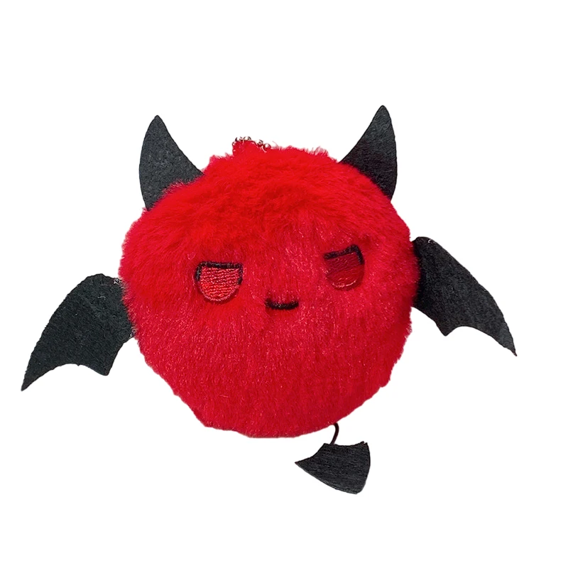 น่ารักอะนิเมะตุ๊กตาปีศาจตุ๊กตาพวงกุญแจปีกค้างคาวจี้ Keyring กระเป๋าเป้สะพายหลังแขวนตกแต่งสาวฮาโลวีนของขวัญวันเกิด