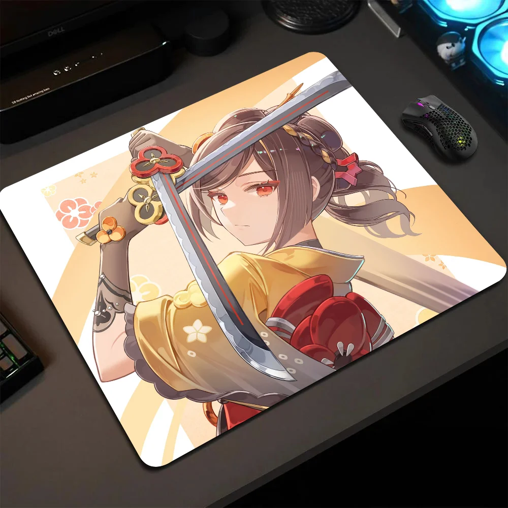 Chiori Genshin Impact Mousepad Small LockEdge Mouse Pad For Gamers Computer Desk Pad Rectangular Anti-slip Rubber