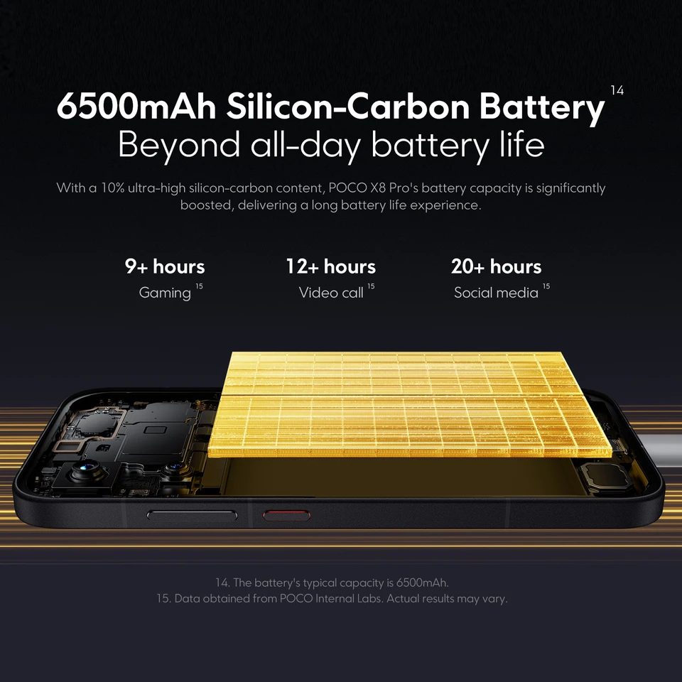 POCO X8 Pro スマートフォン グローバル版 Dimensity 8500-Ultra 6.59