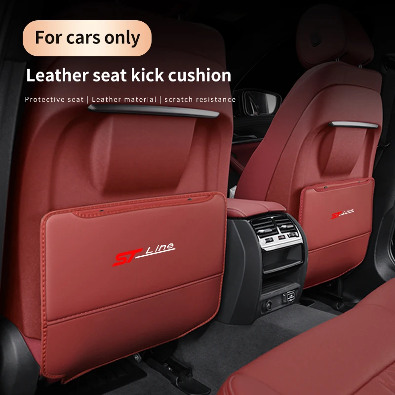 For Ford FOCUS ST Line Mondeo Fiesta Kuga Edge Ecosport Explorer Car Seat Backrest Anti-kick Pad Organizer Seat Back Storage Bag