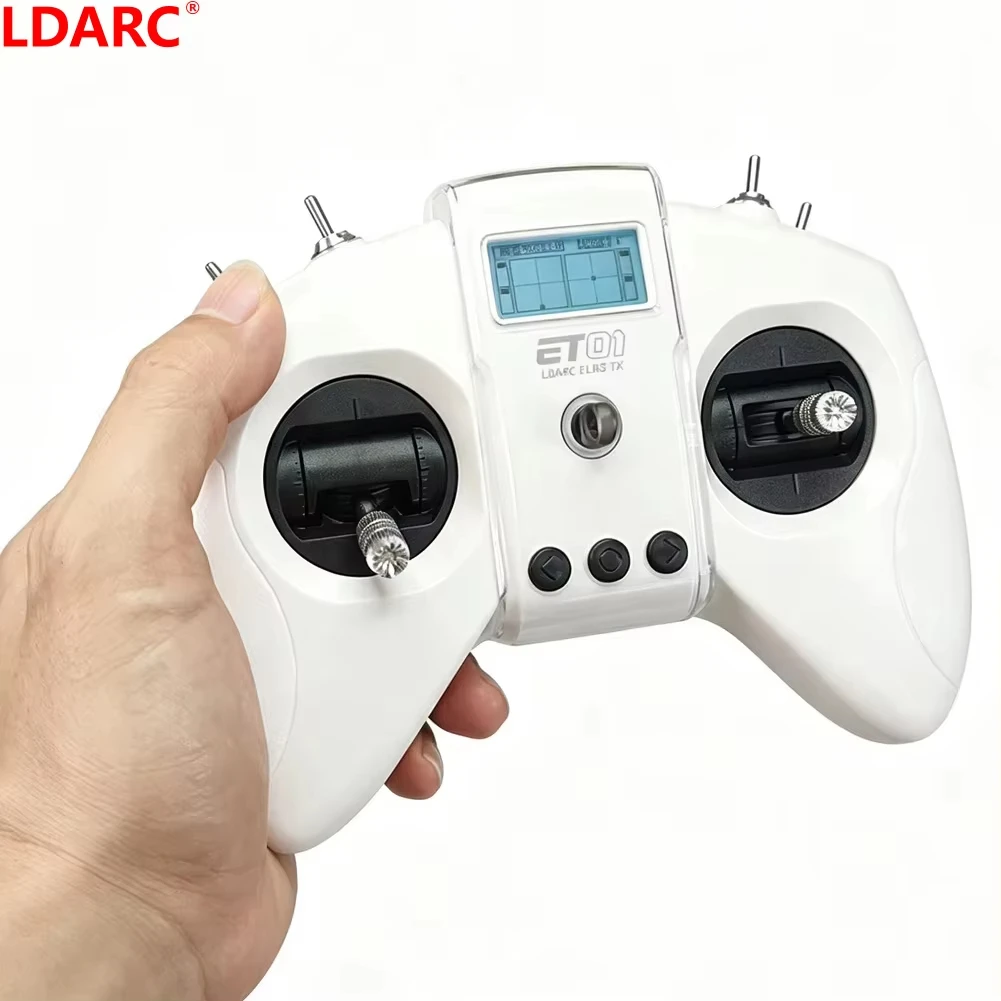 LDARC ET01 8CH ELRS 2.4GHz RC Transmitter Adjustable RF Power 10mW-100mW Wireless Trainer Mode Handheld Remote for RC Drone/Boat