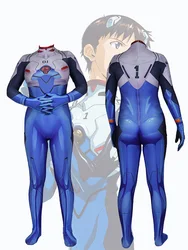 3D Printed Shinji Cosplay Costume Superhero Halloween Bodysuit Jumpsuits Shinji Zentai Cosplay Suit Adults