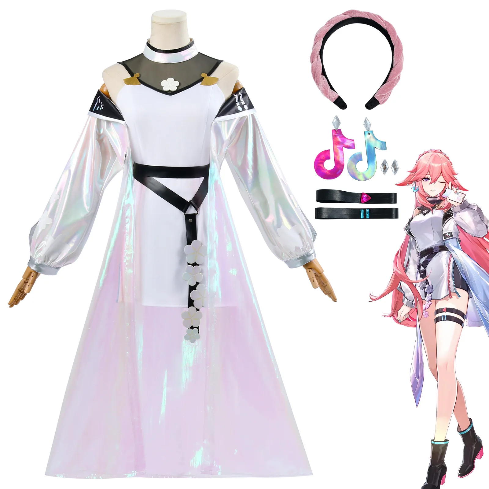 

Genshin Impact X DouDou Collaboration Cosplay Costume Of Xinyun Baoguang A 2D Anime Costume