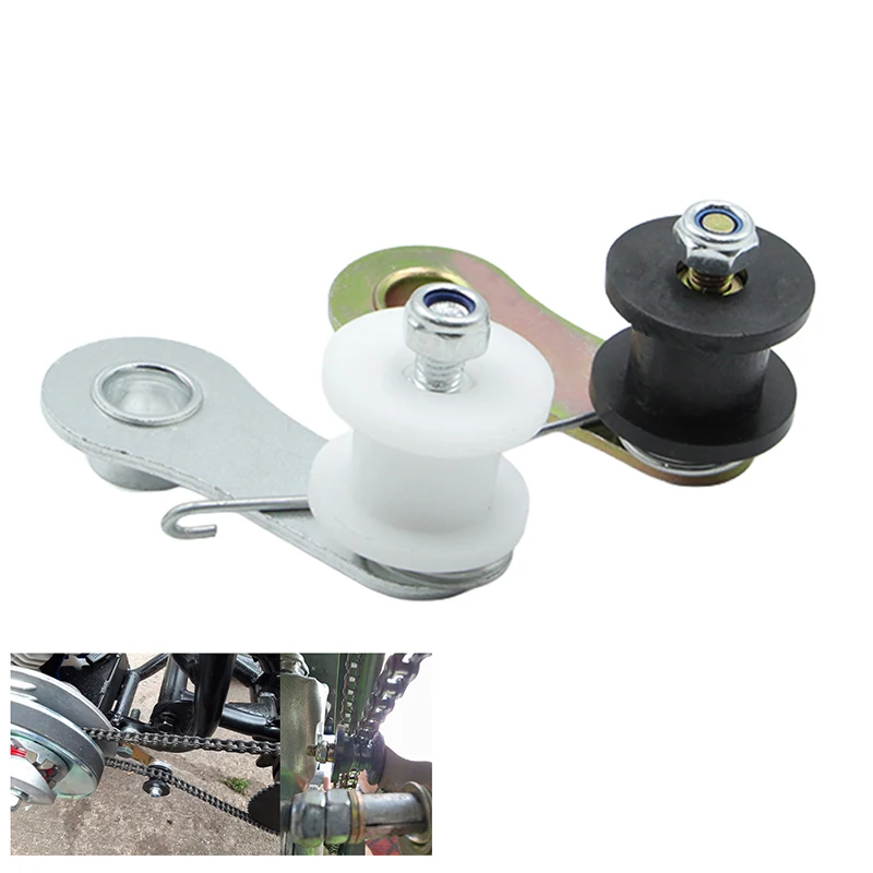Ajustador tensor de rodillo de cadena de alta resistencia con guía de rodillo de resorte para 110cc 125cc 140cc Dirt Pit Mini Bike Moto ATV Quad Parts