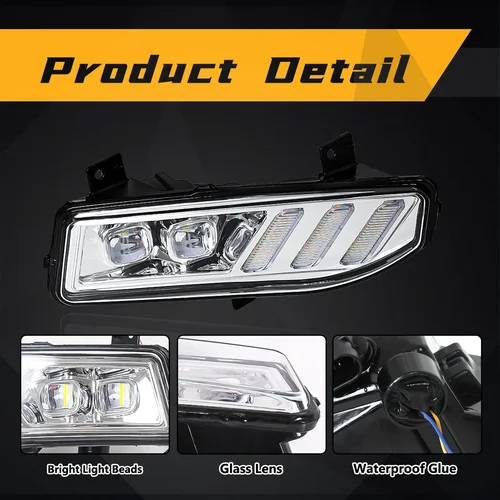 Imagen 2 del producto LED DRL para coche Nissan Sentra 2020 Xtrail Rogue Kicks 2017 2018 2019 2020 Qashqai 2019 2020 luces de circulación diurna faros antiniebla 12V