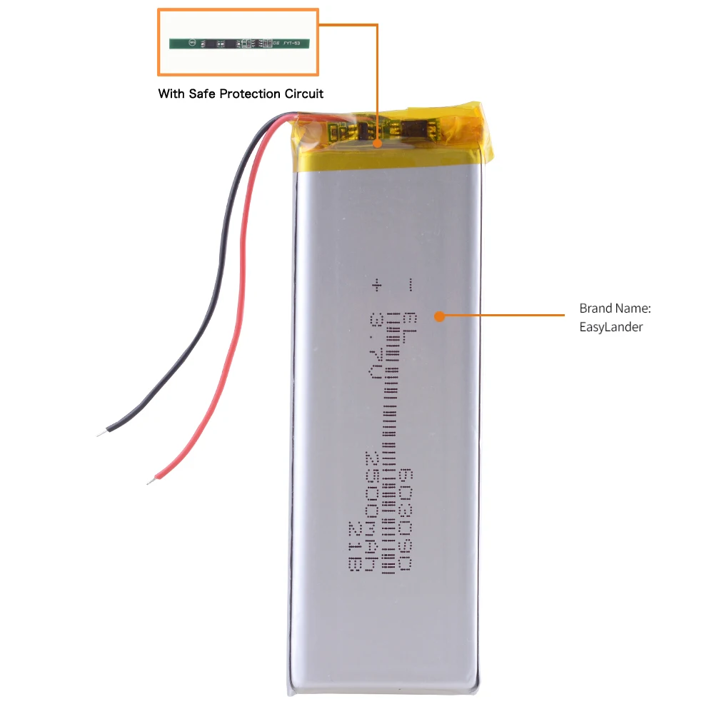 3.7V 2500mAh 603090 Rechargeable Lithium Li-ion Polymer Battery 303090 403090 503090 703090 803090 903090 103090 602990 902990