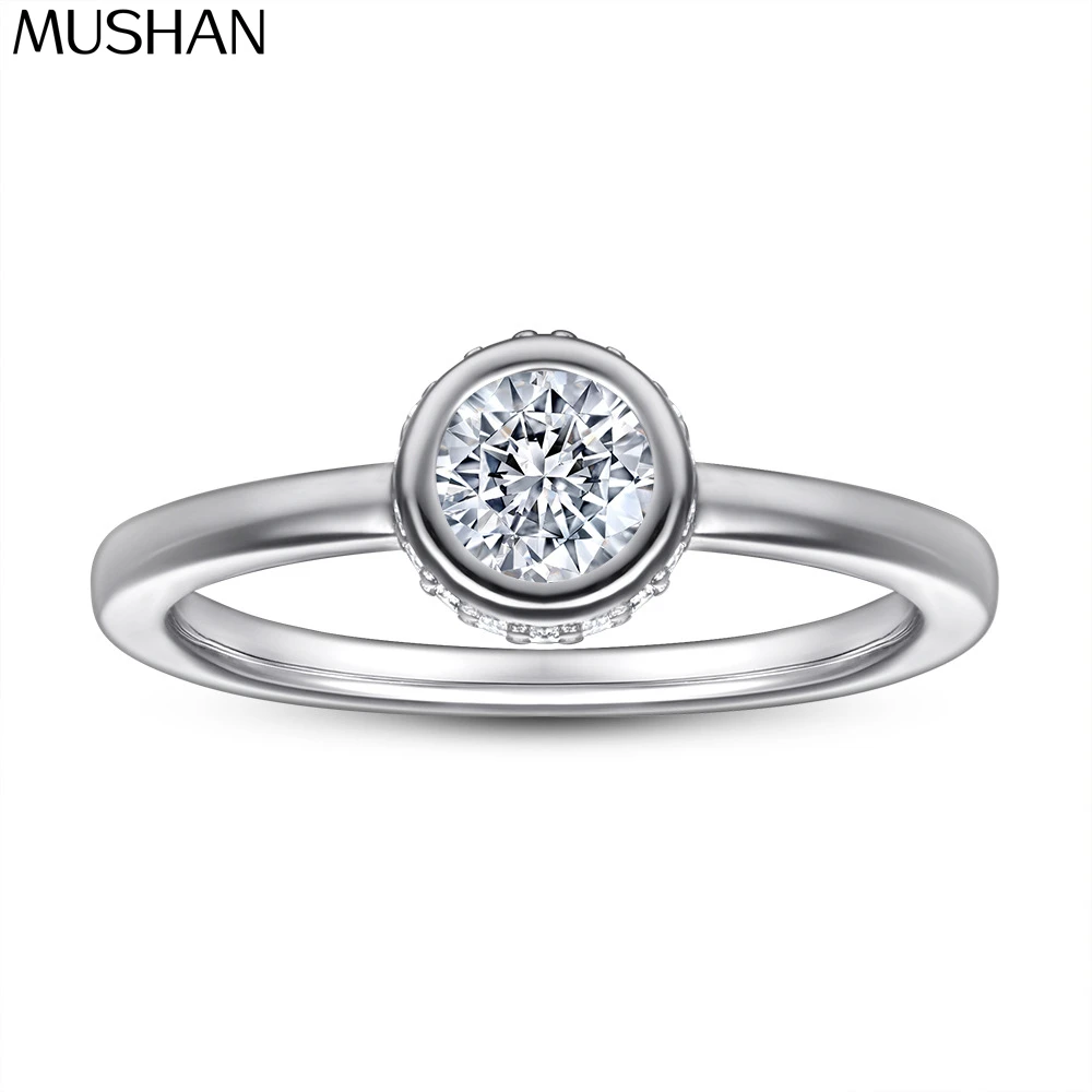 

MuShan Jewelry 925 Sterling Silver Rings Bands Engagement Ring 5A Cubic Zirconia Rings Bands Rings Bands Anniversary Women Gift