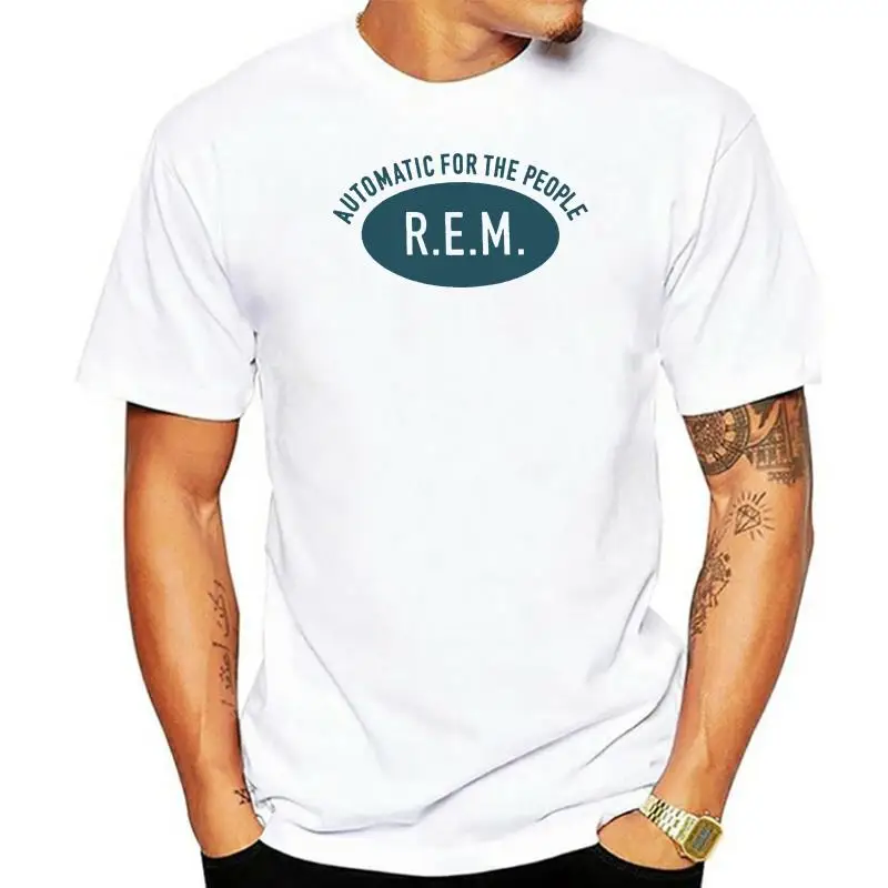 R.E.M. Automatic For The People T-Shirt Mottled Grey Plus Size Clothing TEE Shirt