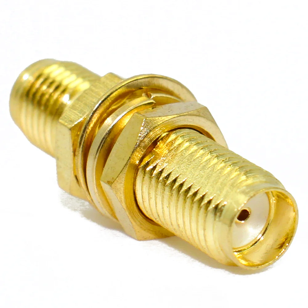 SMA Female to SMA Female Jack nut bulkhead in series RF Connector Straight Coaxial Converter Adapter Panel Mount Connectors