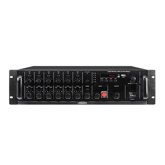 High Quality 120W Bluetooth 6 zone Controller Integrated Mixer Amplifier for School