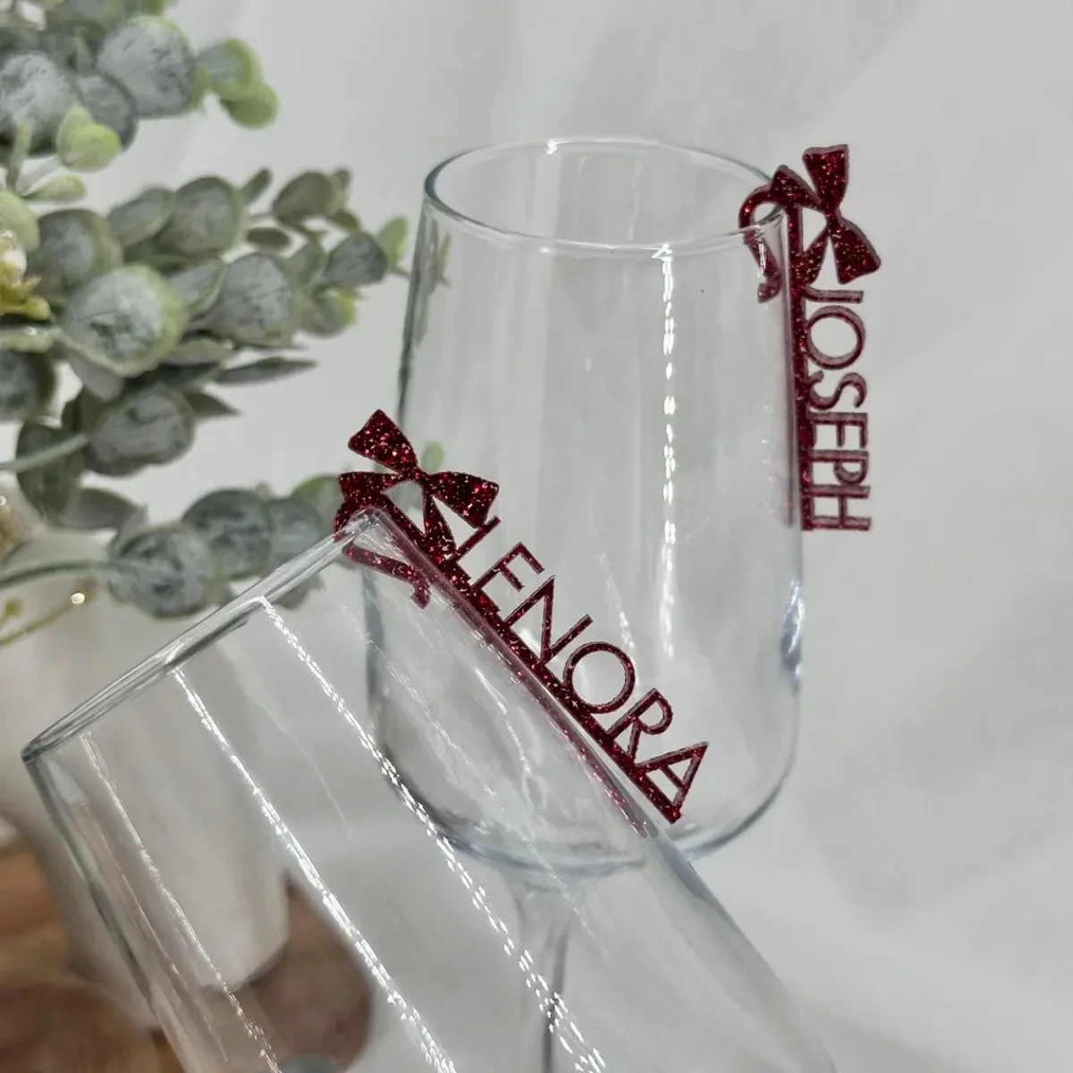 

20/50/100 шт. зажим для напитков с лентой и бантом | Акриловая персонализированная карточка с местами на заказ, бирка для шампанского и вина, серебро, розовое золото, свадебный Ch