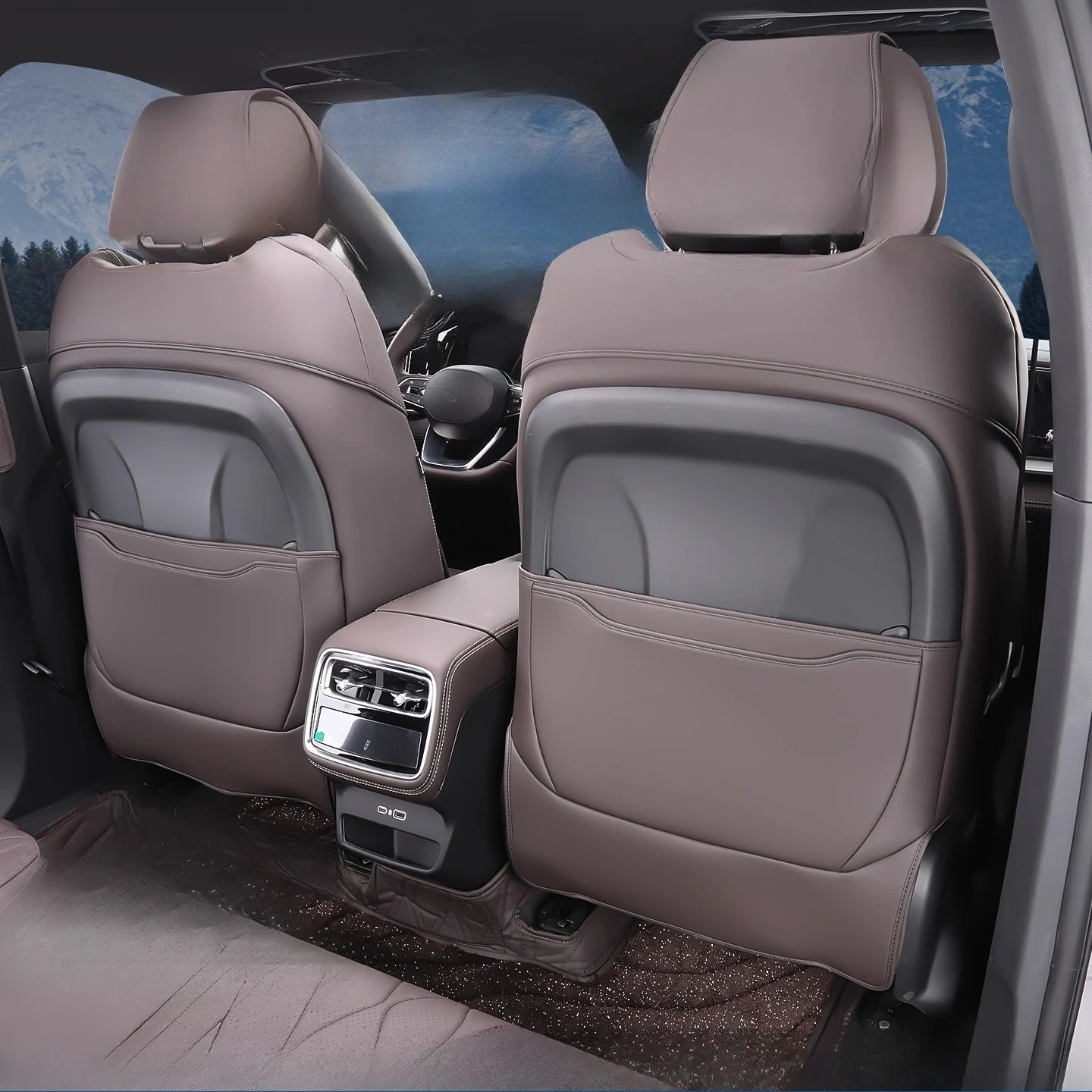 

For Geely Monjaro Xingyue L 2026 Front Seat Back Anti Kick Pad Leather Dustproff Seat Back Protector Interior Trim Accessories