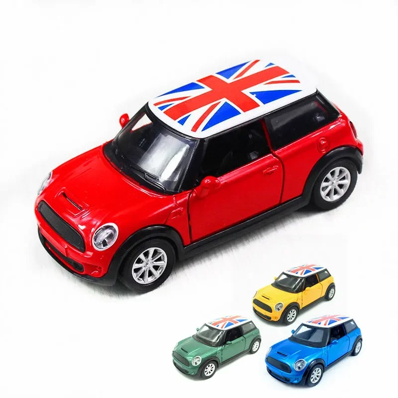 1:36 Mini Landgenoot Diecast Legering Metalen Automodel Mini Cooper Simulatie Metalen Speelgoedauto Voertuigen Modelcollectie Kindercadeau