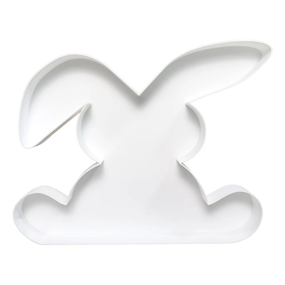 25.4cm 3D Print PLA Plastic Candy Chocolate Container Fillable Easter Bunny Shaped Serving Tray