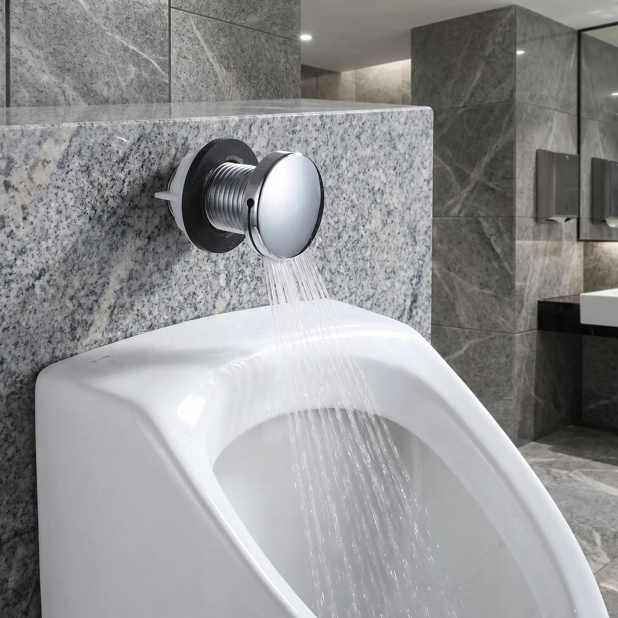 Urinal Spray Head Recessed Design Solid Copper Flush Nozzle Replacement Inwall Sensor Commercial Restroom Water Spray Nozzle