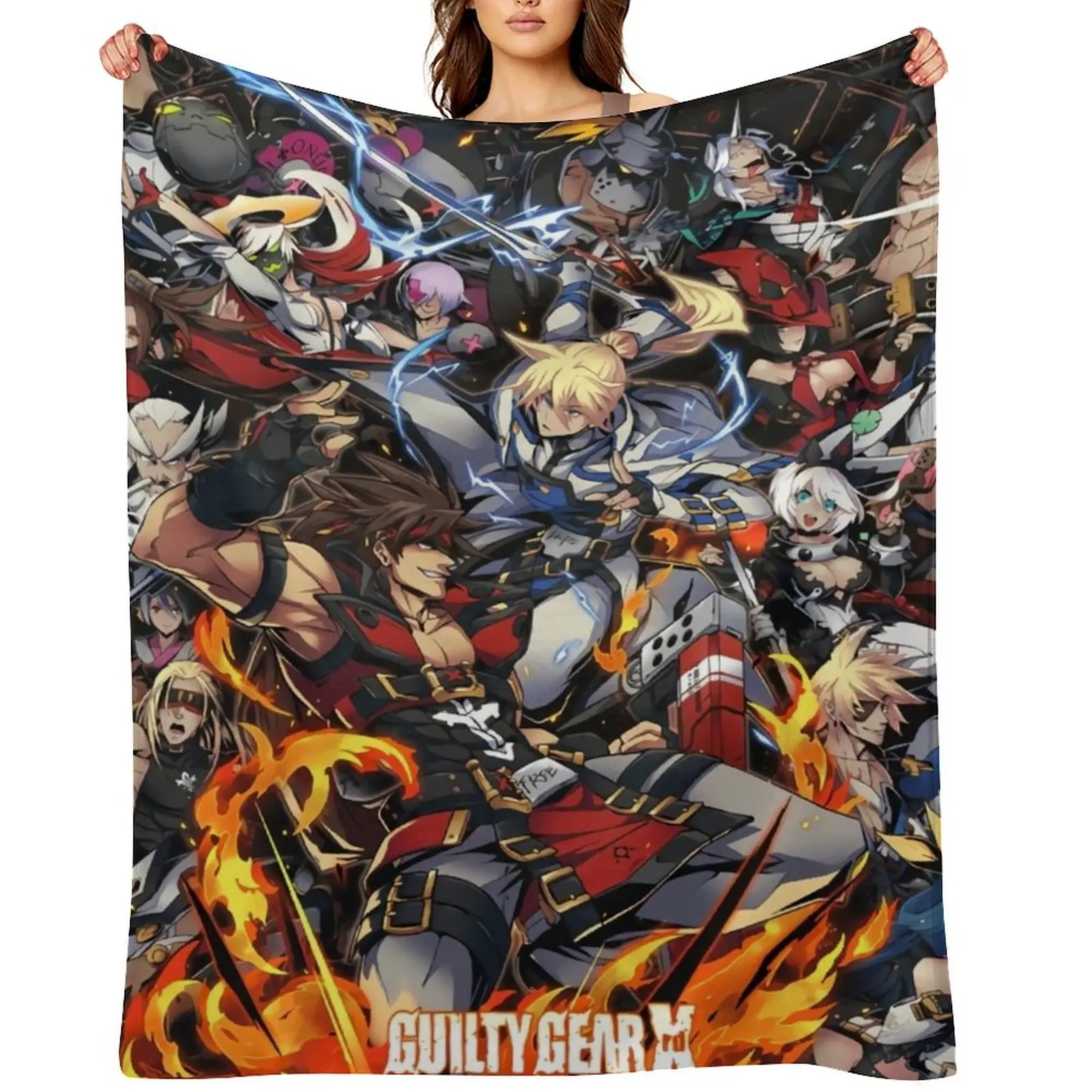 

Guilty Gear Xrd Throw Blanket blankets ands Flannel Giant Sofa Winter beds Blankets