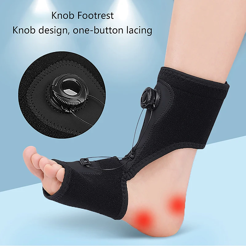 1pc Adjustable Plantar Fasciitis Night Foot Splint Drop Orthotic Brace Elastic Dorsal Night Splint Foot Care Tool Ligament Belt