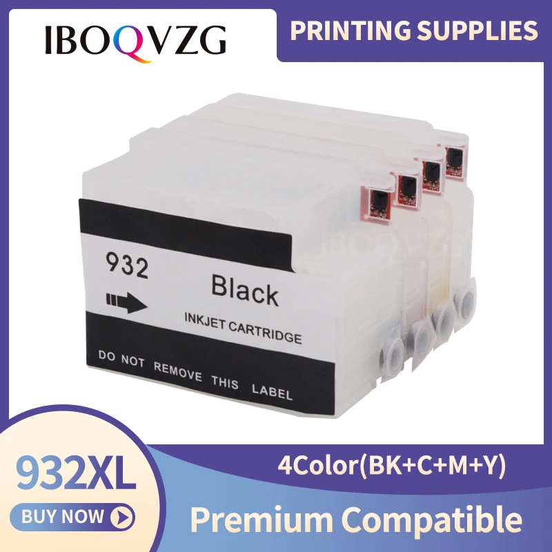 

IBOQVZG For HP 932 933 Empty Refillable Ink Cartridge for HP 932xl 933xl For HP Officejet 6100 6600 6700 7110 7610 7612 7510