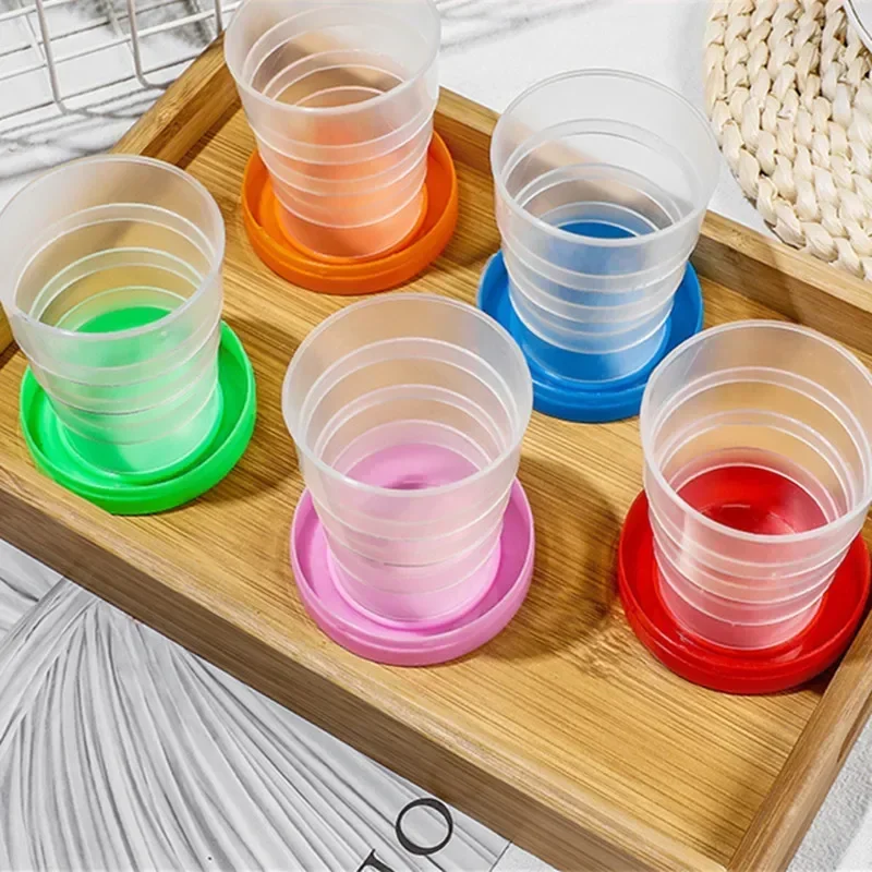 Picture 3: Retractable Telescopic Collapsible Cups, Water Drinking Tea Cup, Outdoor Sport Travel Plastic Folding Cup