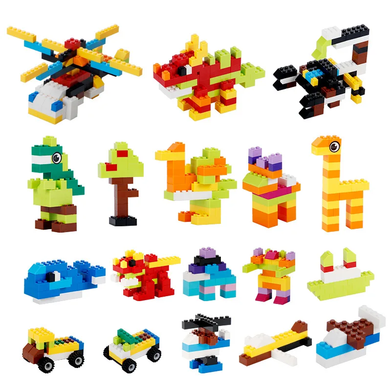 10pcs DIY Creative Building Blocks Bulk Sets City Classic Blocks Assembly Educational Toys For Children Christmas Gift