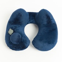 New Press to Inflatable Pillow U-Shaped Soft Travel Air Pillow Folding Lightweight Neck Support Cushion