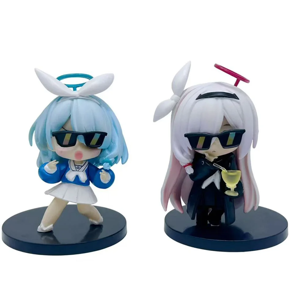 Figurine d'archive bleue de 8CM, Anime Prana Arona, Version Q mignonne, série sur pied, modèle d'animation, poupée de Collection, ornements, cadeaux