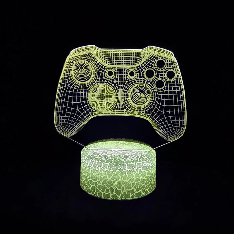 Grensoverschrijdende Gamepad 3d Bureaulamp Usb Creatief Cadeau Visueel Stereolicht Led Kleurrijke Touch Nachtlampje